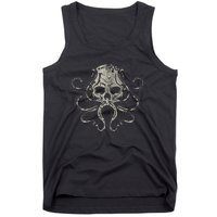 Creepy Octopus Skull Sea Monster Kraken Scuba Diver Goth Tank Top