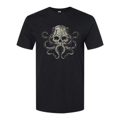 Creepy Octopus Skull Sea Monster Kraken Scuba Diver Goth Softstyle® CVC T-Shirt