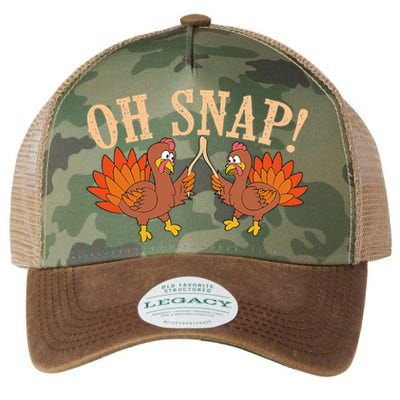 Cool Oh Snap! Funny Turkey With Wishbone Thanksgiving Legacy Tie Dye Trucker Hat