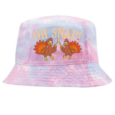 Cool Oh Snap! Funny Turkey With Wishbone Thanksgiving Tie-Dyed Bucket Hat