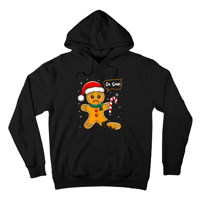 Christmas Oh Snap Gingerbread Man Cookie X Mas Pjs Hoodie