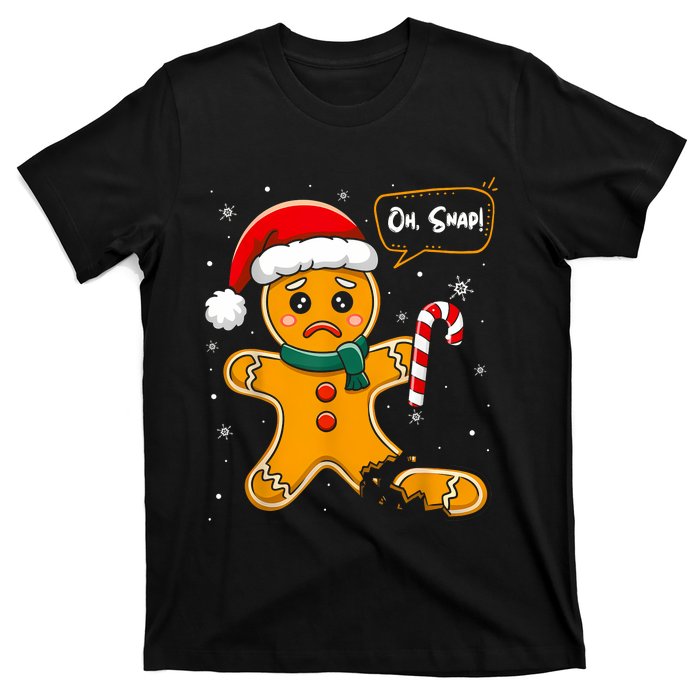 Christmas Oh Snap Gingerbread Man Cookie X Mas Pjs T-Shirt