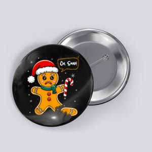 Christmas Oh Snap Gingerbread Man Cookie X Mas Pjs Button