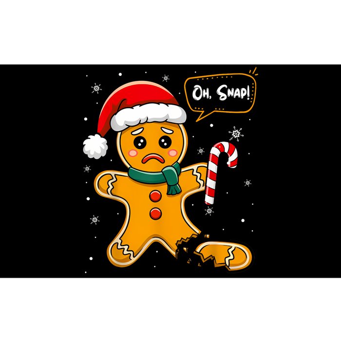 Christmas Oh Snap Gingerbread Man Cookie X Mas Pjs Bumper Sticker