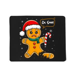 Christmas Oh Snap Gingerbread Man Cookie X Mas Pjs Mousepad