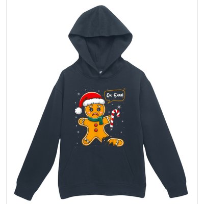 Christmas Oh Snap Gingerbread Man Cookie X Mas Pjs Urban Pullover Hoodie