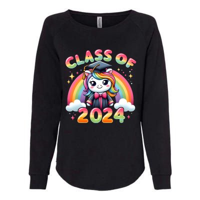 Class Of School Cute Unicorn Goodbye School Hello Summer Gift Womens California Wash Sweatshirt