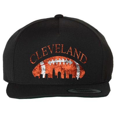Cleveland Ohio Skyline Football Souvenir Wool Snapback Cap