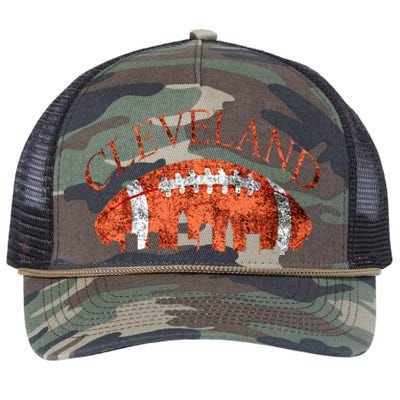 Cleveland Ohio Skyline Football Souvenir Retro Rope Trucker Hat Cap