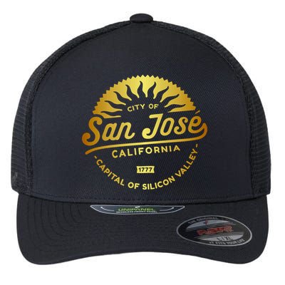 City Of San Jose California 1777 Capital Of Silicon Valley Flexfit Unipanel Trucker Cap