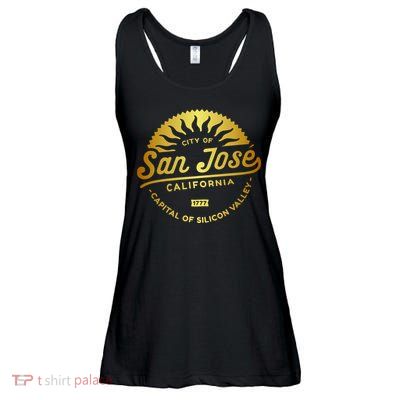 City Of San Jose California 1777 Capital Of Silicon Valley Ladies Essential Flowy Tank