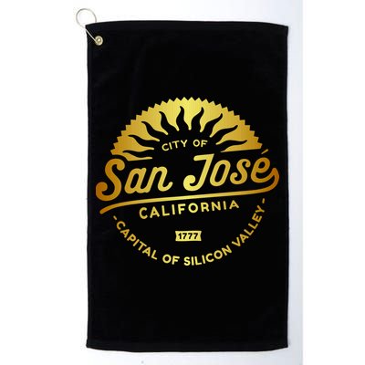 City Of San Jose California 1777 Capital Of Silicon Valley Golf Towel