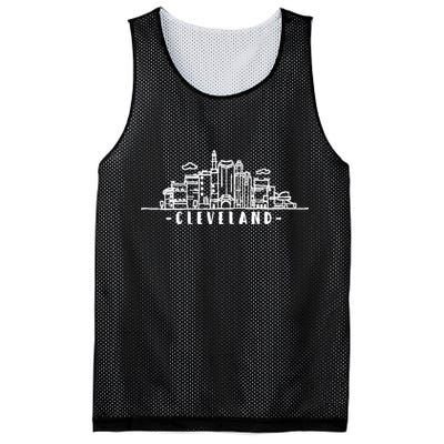 Cleveland Ohio Skyline Mesh Reversible Basketball Jersey Tank