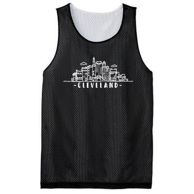 Cleveland Ohio Skyline Mesh Reversible Basketball Jersey Tank