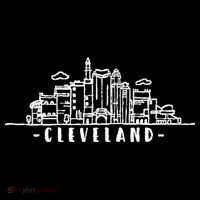 Cleveland Ohio Skyline Baby Bodysuit