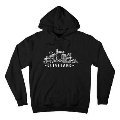 Cleveland Ohio Skyline Tall Hoodie