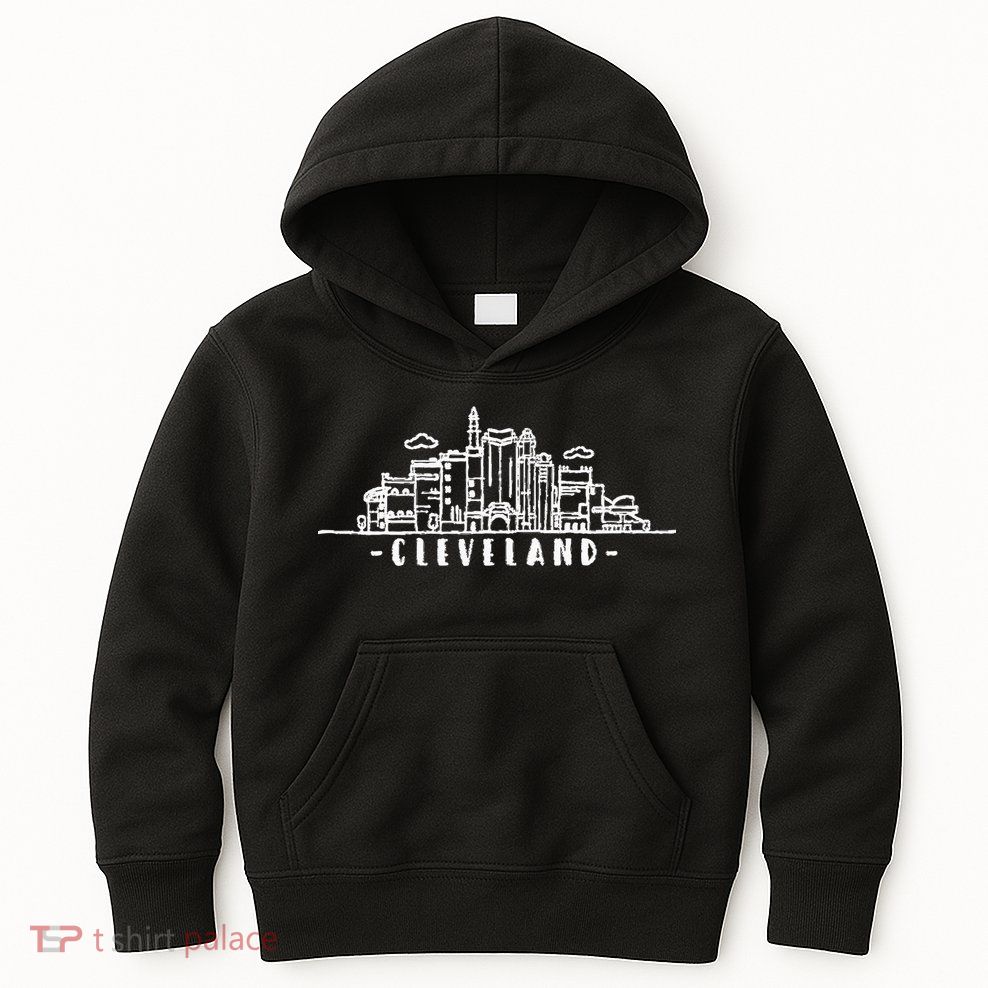 Cleveland Ohio Skyline Kids Hoodie