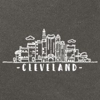 Cleveland Ohio Skyline Cotton Canvas Backpack
