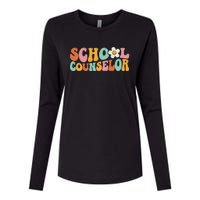 Counseling Office School Guidance Groovy Back To School Womens Cotton Relaxed Long Sleeve T-Shirt