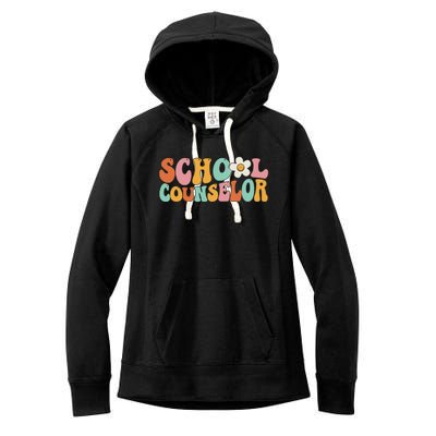 Counseling Office School Guidance Groovy Back To School Women's Fleece Hoodie