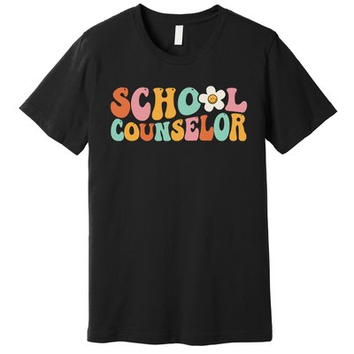 Counseling Office School Guidance Groovy Back To School Premium T-Shirt