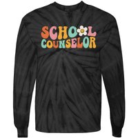 Counseling Office School Guidance Groovy Back To School Tie-Dye Long Sleeve Shirt