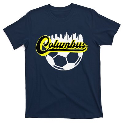 Columbus Ohio Soccer Apparel City Skyline Futbol T-Shirt