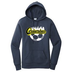 Columbus Ohio Soccer Apparel City Skyline Futbol Women's Pullover Hoodie