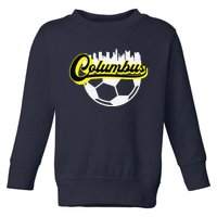 Columbus Ohio Soccer Apparel City Skyline Futbol Toddler Sweatshirt