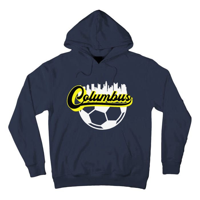 Columbus Ohio Soccer Apparel City Skyline Futbol Tall Hoodie