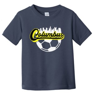 Columbus Ohio Soccer Apparel City Skyline Futbol Toddler T-Shirt