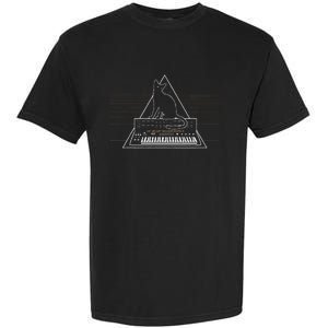 Cats On Synthesizer In Space Lover Music Producer Synth Garment-Dyed Heavyweight T-Shirt