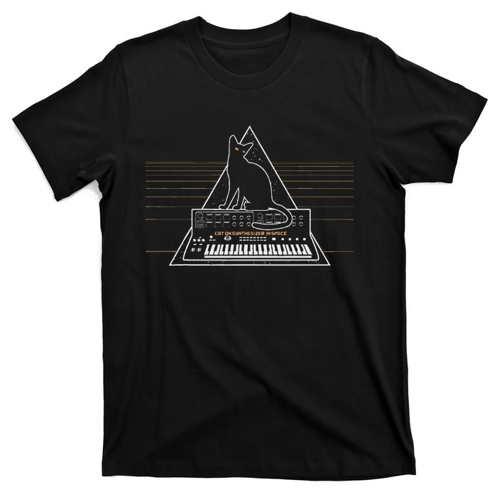 Cats On Synthesizer In Space Lover Music Producer Synth T-Shirt