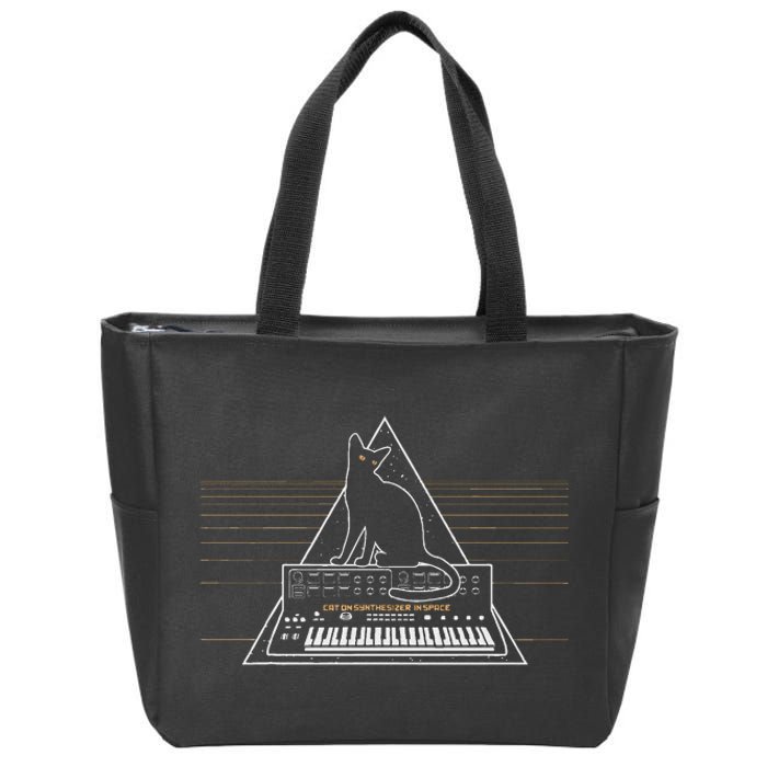 Cats On Synthesizer In Space Lover Music Producer Synth Zip Tote Bag