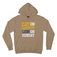 Cat On Saturday Lion On Sunday Funny Gag Hoodie