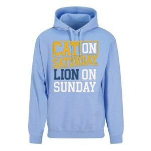 Cat On Saturday Lion On Sunday Funny Gag Unisex Surf Hoodie