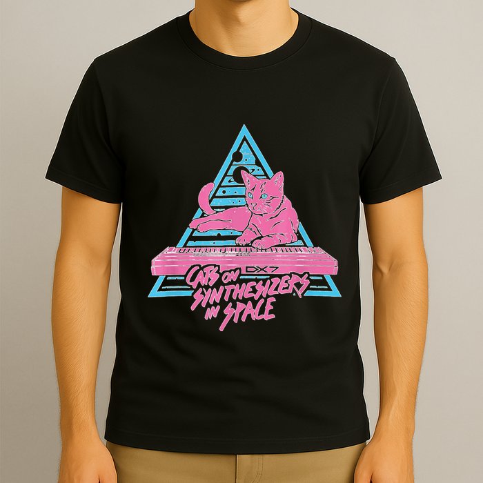 Cats On Synthesizers In Space Cat Owner T-Shirt