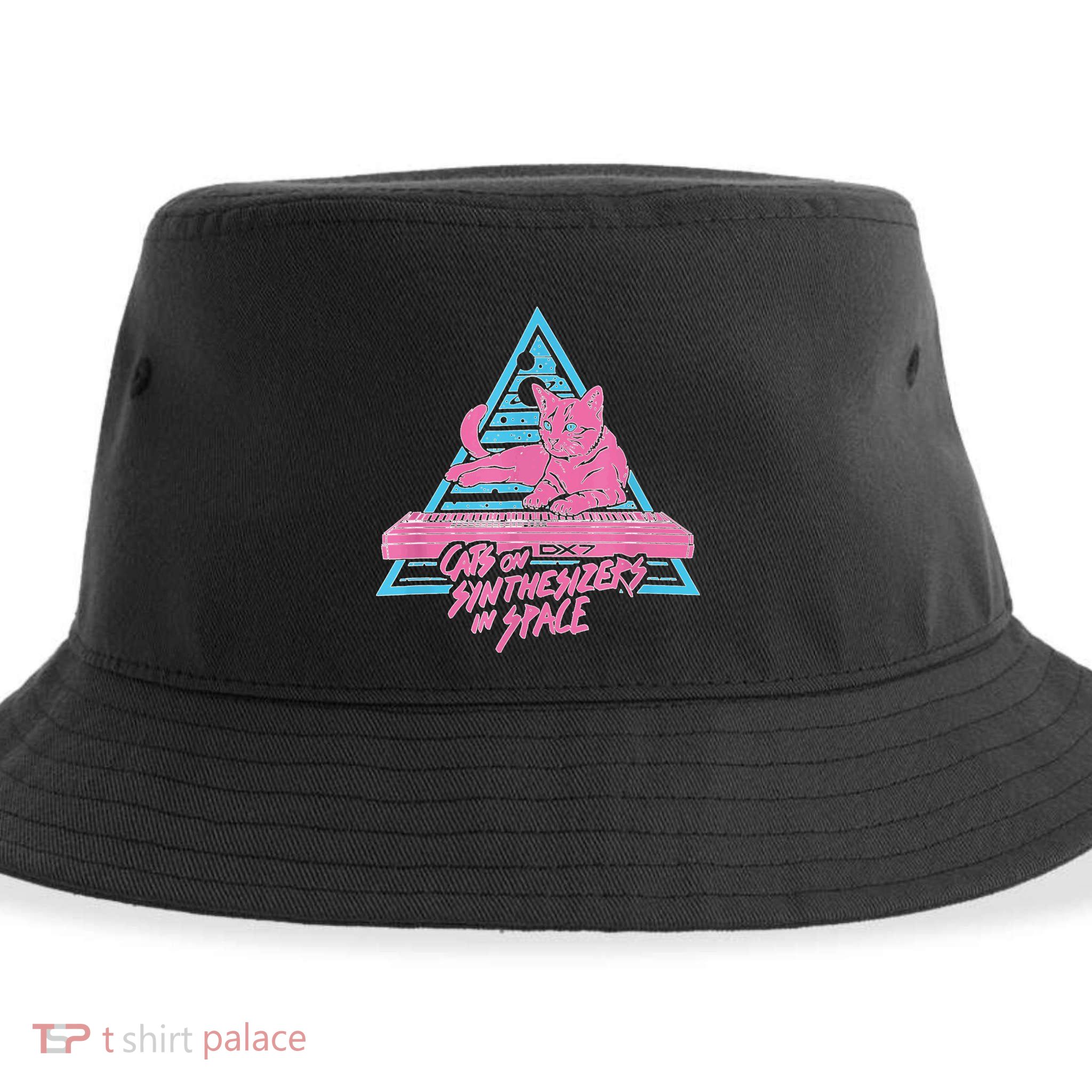 Cats On Synthesizers In Space Cat Owner Sustainable Bucket Hat