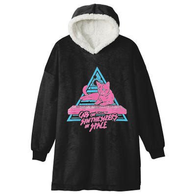 Cats On Synthesizers In Space Cat Owner Hooded Wearable Blanket
