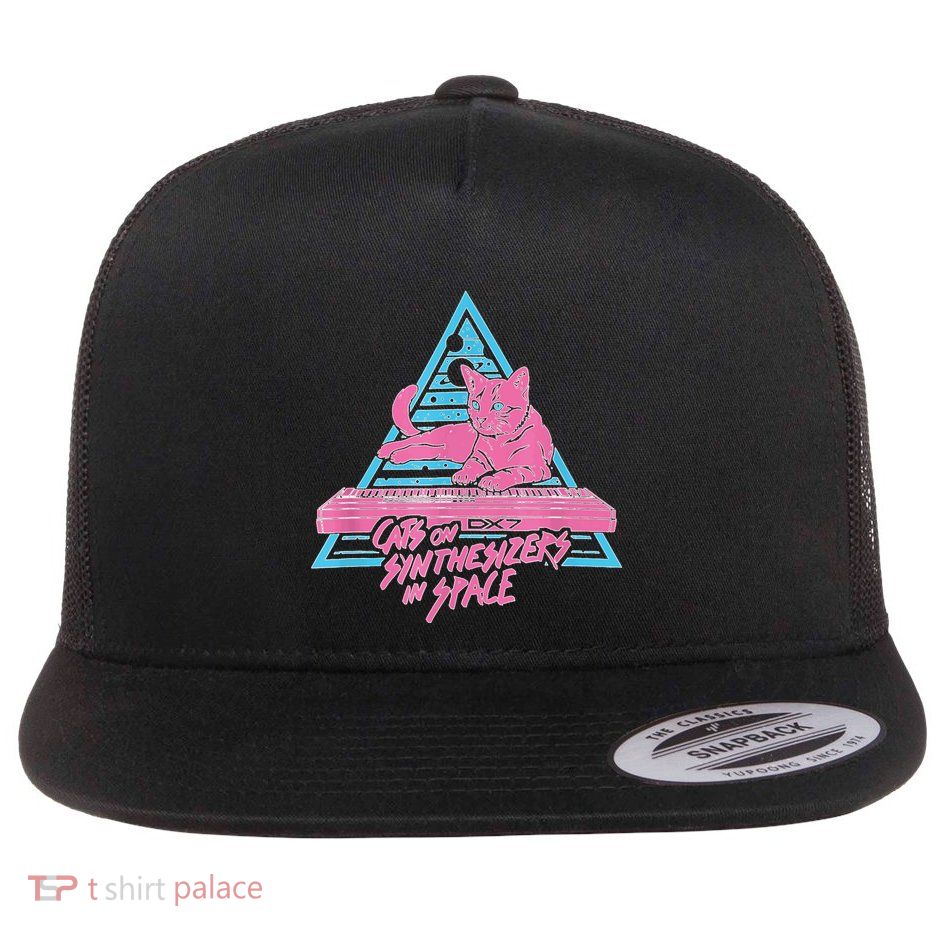 Cats On Synthesizers In Space Cat Owner Flatbill Hat