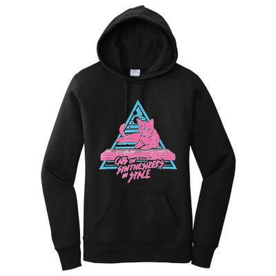 Cats On Synthesizers In Space Cat Owner Women's Pullover Hoodie