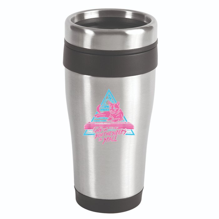 Cats On Synthesizers In Space Cat Owner 16oz Travel Tumbler