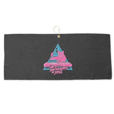 Cats On Synthesizers In Space Cat Owner Large Microfiber Waffle Golf Towel