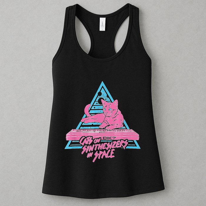 Cats On Synthesizers In Space Cat Owner Womens Tank Top