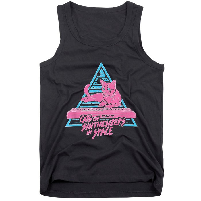 Cats On Synthesizers In Space Cat Owner Tank Top