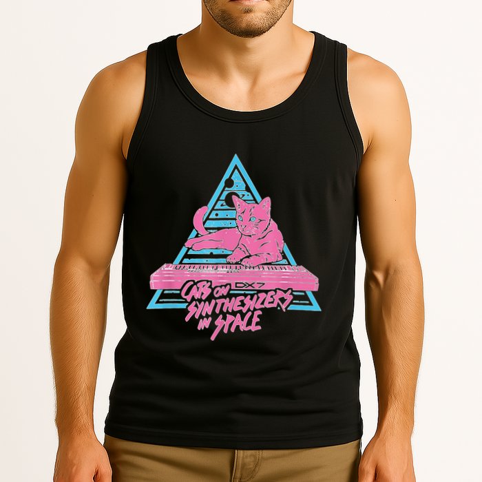 Cats On Synthesizers In Space Cat Owner Tank Top
