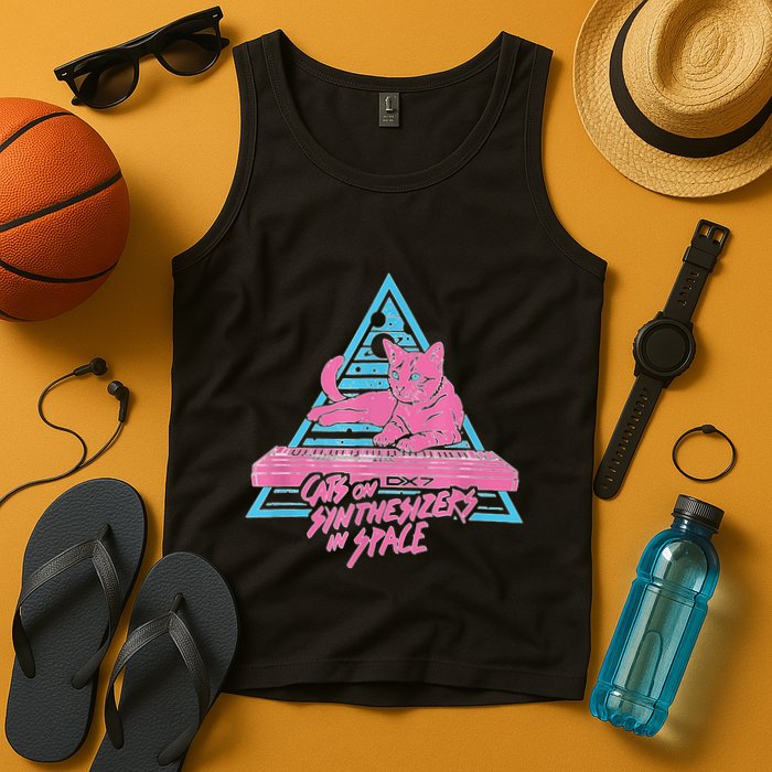 Cats On Synthesizers In Space Cat Owner Tank Top