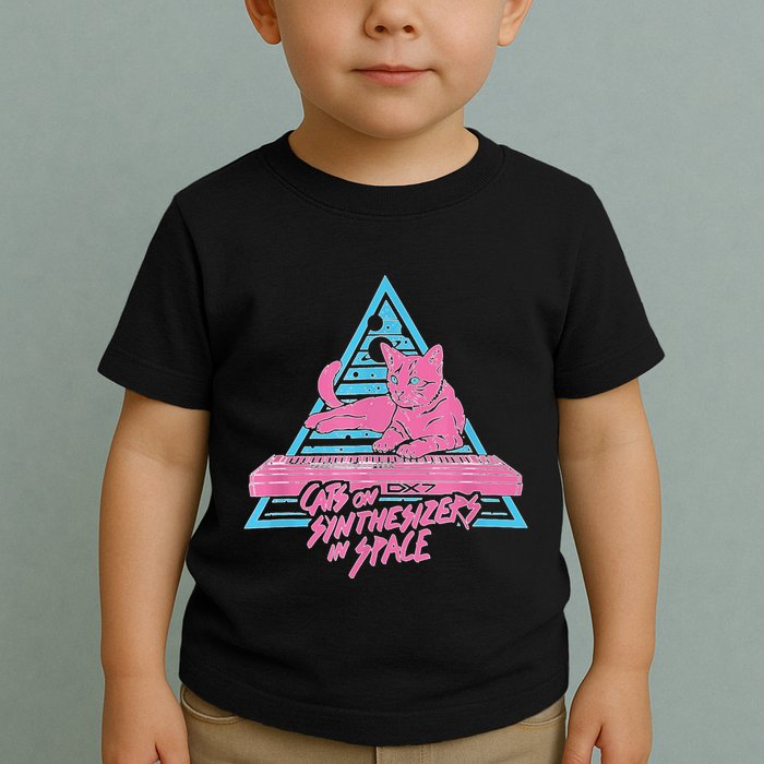 Cats On Synthesizers In Space Cat Owner Toddler T-Shirt