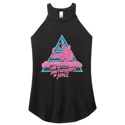 Cats On Synthesizers In Space Cat Owner Women's Perfect Tri Rocker Tank