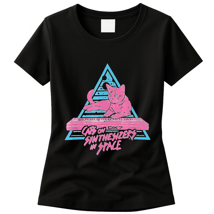 Cats On Synthesizers In Space Cat Owner Womens T-Shirt